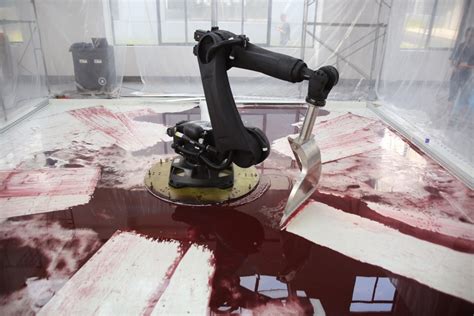 robot arm hydraulic fluid|industrial robot continuously sweeps blood